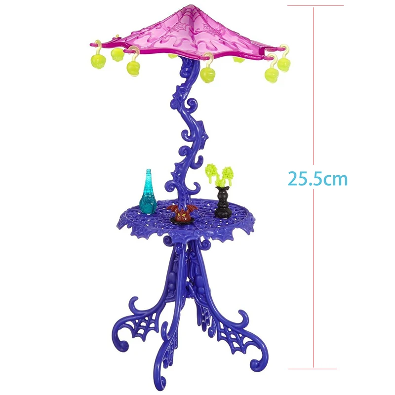 Один Набор кукольной мебели путешествия скарис кафе стул и тележка, новые стили пластиковые игрушки для девочек для Monster High кукла девушки лучший подарок