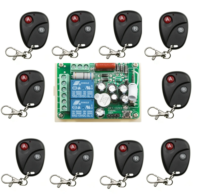 Household AC 220 V 2 CH Wireless Remote Control Switch 1 receiver + 10 transmitter household appliances/lamp Household AC 220 V 2 CH Wireless Remote Control Switch 1 receiver + 10 transmitter household appliances/lamp