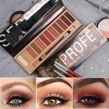 

12 Colors Shimmer Matte Eyeshadow Palette Cosmetics Glitter Makeup Palette Make Up Long Lasting Eye Shadow With Brush