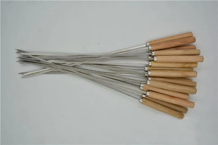 Pack of 50 pcs Barbecue Sticks With Handle Stainless steel Grilled Prod BBQ Needle