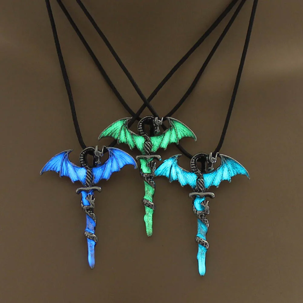 

Luminous Dragon Pendants Modern Casual Fashion Products Necklaces Glow in the Dark Style