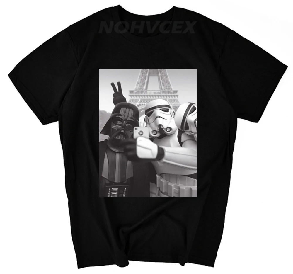 

Mens Chunk Star Wars Selfie T Shirt Darth Vader Stormtrooper Graphic Tee Top
