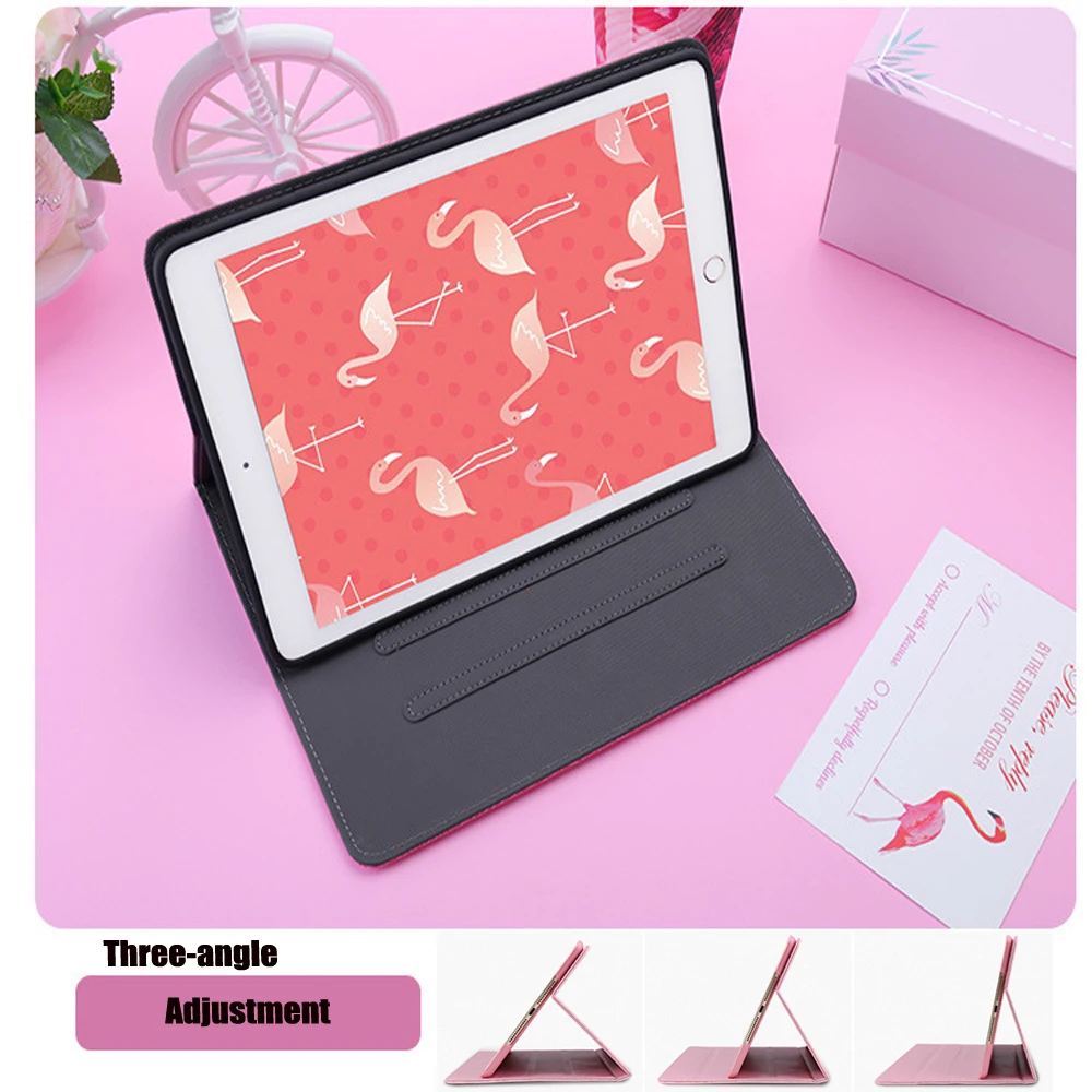 Coolaxy 3D Фламинго Вышивка Чехол для IPad Air 2 Air 1 из искусственной кожи Смарт проснуться сна флип чехол для IPad 2018 9,7