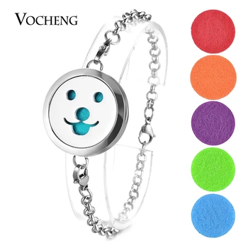 

10pcs/lot Stainless Steel Diffuser Locket Bracelet Aromatherapy Essential Oil Diffuser Bangle without Felt Pads VA-609*10