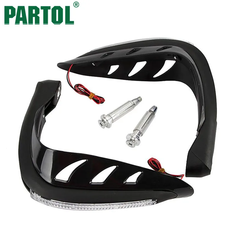 Partol 7/8" Motorcycle Hand Guards Handlebars Proguard Built in Turn