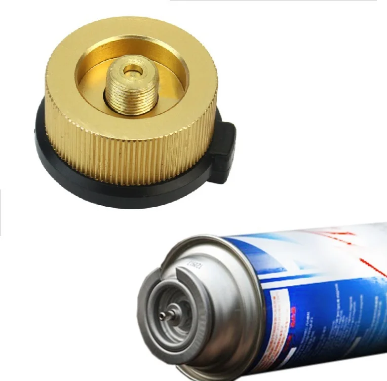 Picnic Burner Cartridge Gas Fuel Canister Stove Cans Adapter Converter HeadR Jq