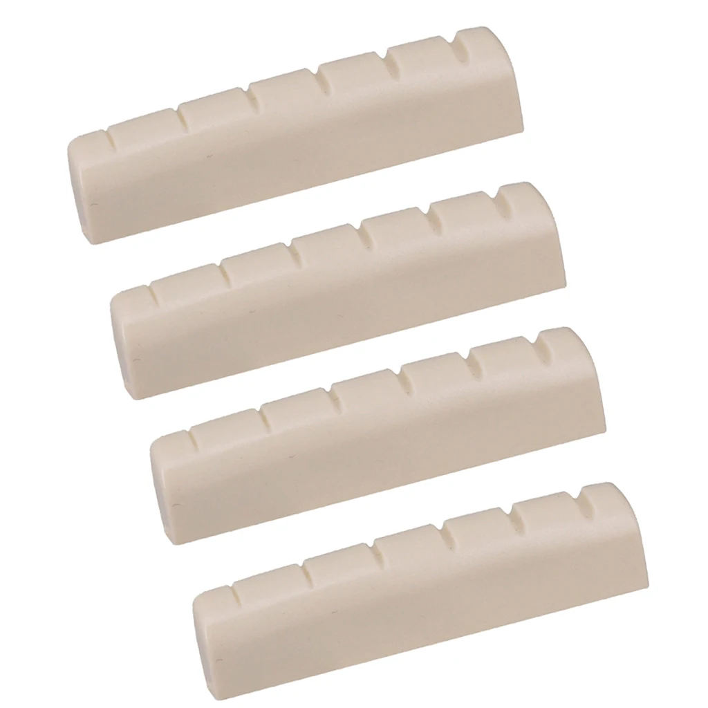 4 Pieces 6 String Left Handed Acoustic Guitar Nut Slotted 44x6x9.8-9mm