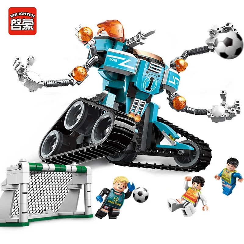 

Enlighten 351pcs Legoings Technic Building Blocks Super Soccer World Cup Strongest Goalie Figures Bricks Toys For Boy Gifts