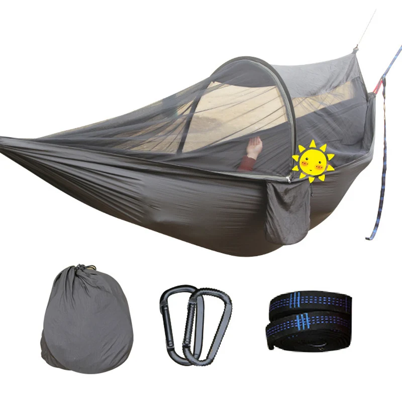 2 person Multiuse Portable Hammock Camping Survivor Hammock with Mosquito Net Stuff Sack Swing hammc Bed Tent Use 2 person Multiuse Portable Hammock Camping Survivor Hammock with Mosquito Net Stuff Sack Swing hammc Bed Tent Use