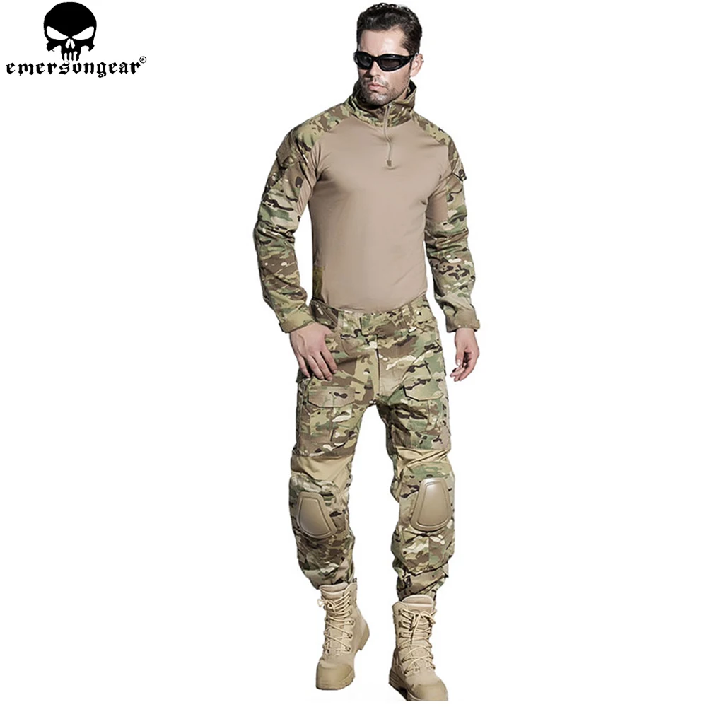 EMERSONGEAR для страйкбола одежда тренировок боевые рубашки брюки с налокотниками
