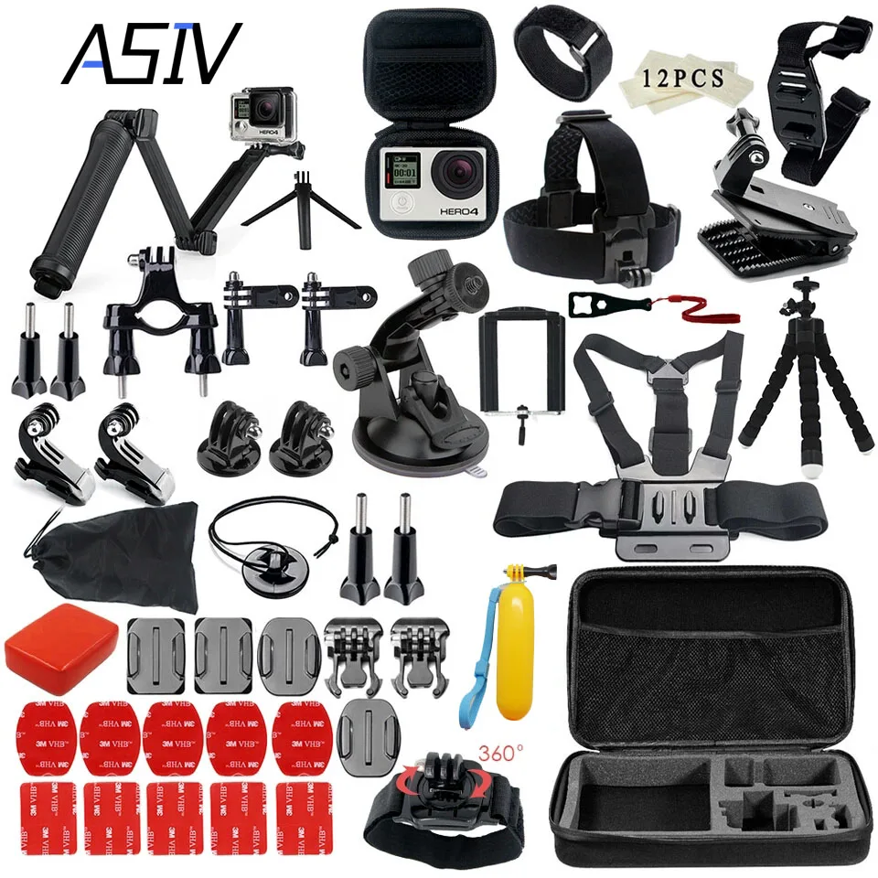 ASIV for Gopro Accessories set for go pro hero 5/4/3/2/1 kit mount for ...