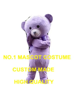 purple bear mascot costume cartoon character cosplay adult size carnival costume 3416