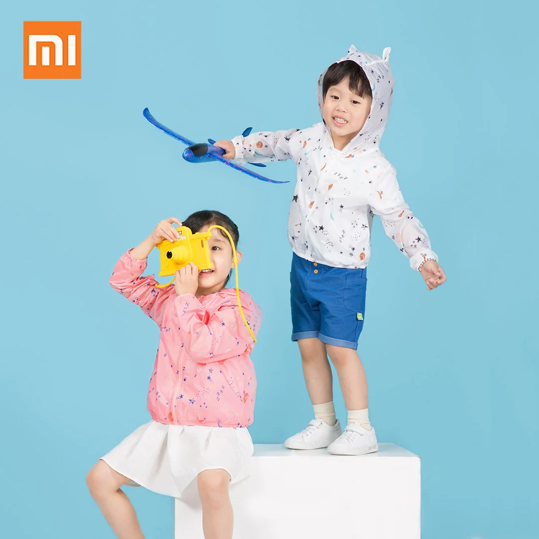 

Xiaomi Children Waterproof Windproof Sunscreen Thin Skin Clothing High Quality Summer Breathable Wicking Anti-wear Clothes