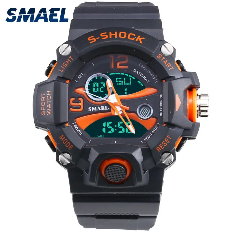 

Casual Sport Watch Men 50M Waterproof Dive LED Digital Watches Analog-Digital Dual Time Wristwatch luxury watch men WS1385B