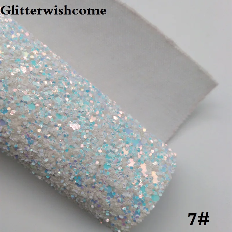 Glitterwishcome 21X29 см A4 размеры синтетическая кожа, с эффектом блестящей кожи Ткань Винил для Луки, GM043A - Цвет: 7