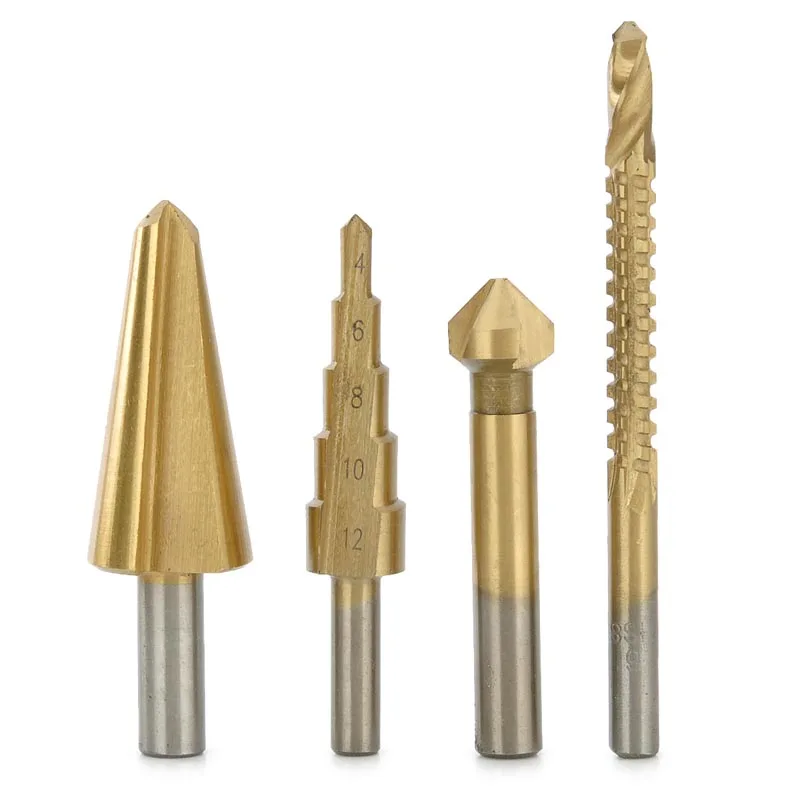 Chamfer / Step /Tapered Cone /Saw Drill Titanium Coated Hole Cut Tool