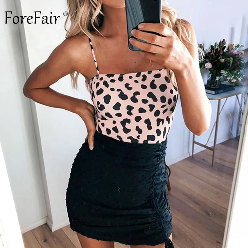 Forefair ليوبارد مثير ارتداءها النساء الجسم أعلى قبالة الكتف أكمام السباغيتي حزام عارية الذراعين Bodycon الصيف بذلة Forefair ليوبارد مثير ارتداءها النساء الجسم أعلى قبالة الكتف أكمام السباغيتي حزام عارية الذراعين Bodycon الصيف بذلة
