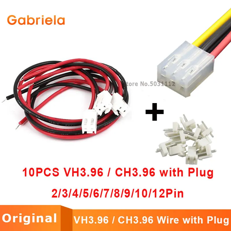 10 шт. JST VH3.96 VH 3,96 мм CH3.96 провода кабельный разъем 2/3/4/5/6/7/8/9/10/12 контактный разъем гнездо 20 см длина 22AWG