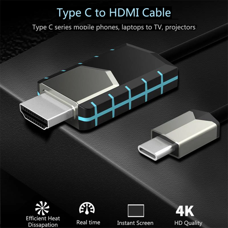 Профессиональный 4K 30HZ usb type-C к HDMI HDTV AV ТВ кабель адаптер для samsung S10 S9 MacBook телефон телевизионная проекция