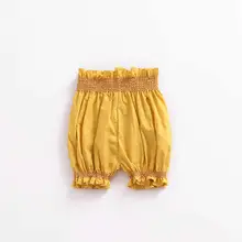 Летние тонкие повседневные шорты с цветочным принтом для девочек Одежда для маленьких детей детские штаны для маленьких девочек эластичная лента