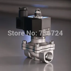 

3/4"stainless steel solenoid valves normally closed IP65 square coil Air , Water ,Oil,Gas