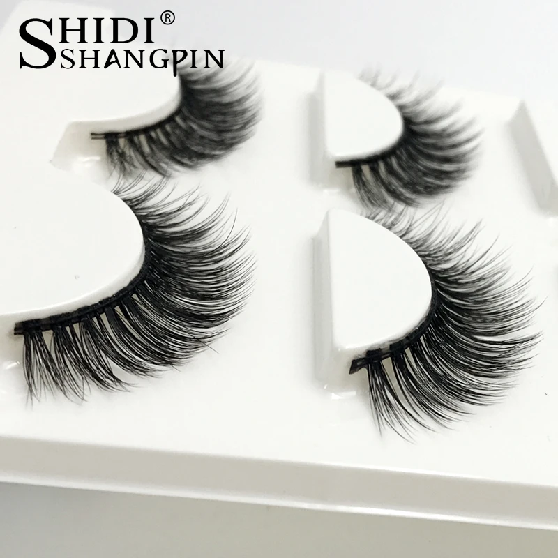 

New 3 pairs 3d mink lashes false eyelashes natural makeups mink eyelashes handmade eye lashes extensions makeup maquiagem cilios