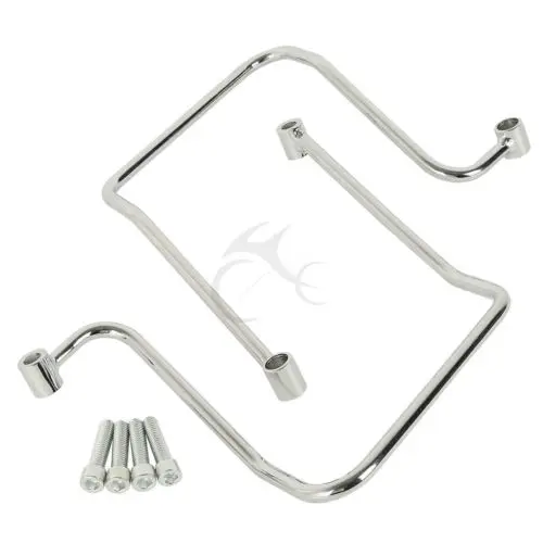 Chrome Saddle Bag Saddlebag Support Brackets For Harley Davidson Dyna FXDF 06-Up Fat Bob Wide Glide Chrome Saddle Bag Saddlebag Support Brackets For Harley Davidson Dyna FXDF 06-Up Fat Bob Wide Glide