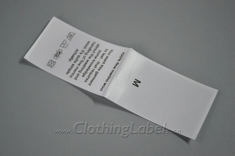 1000 PCS of Custom Washable Printed Clothing Care Labels Tags-in Garment Labels from Home ...