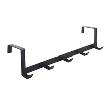 Organizer Holder Hanger Over The Door Hanging Living Room Hat Towel Rack Durable Home Accessories 5 Hooks Strong Iron