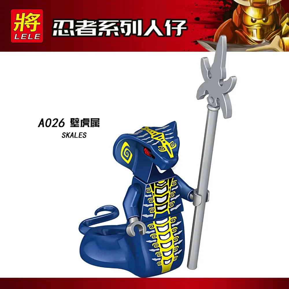 

20PCS Ninjagoed Action Figure Skales Pythor Garmadon with Weapon Bytar Rattla Samukai Building Blocks Toys for Children