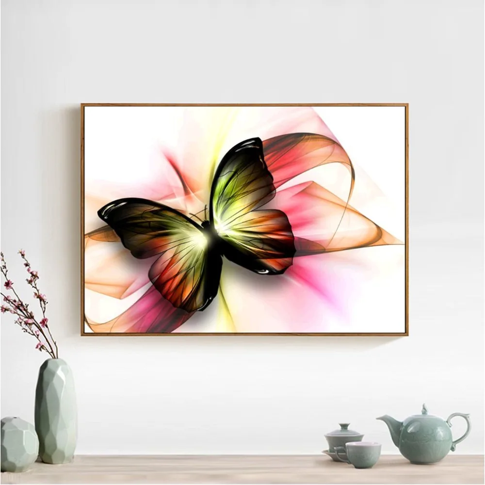 DIY Embroidery Diamond Painting Charming Butterfly Pattern Cross Stitch Home Bedroom Living Room Wall Decoration Picture
