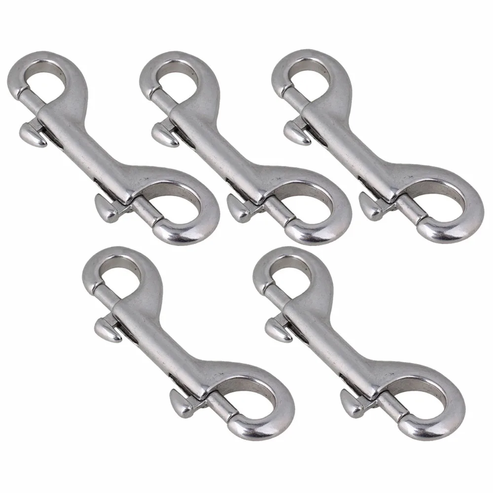 Double Ended Bolt Key Ring Snap Bolt Trigger Chain Clip 90mm 304