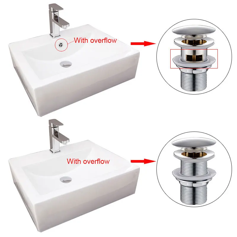 Bathroom Basin Bottle Trap Pop Up Drain Stopper with Overflow,Sink Drain Kit Siphon Waste P-TRAP Drain Chrome