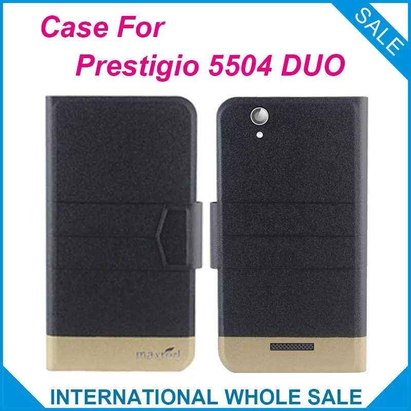

Factory Direct! Prestigio MultiPhone 5504 DUO Case New Fashion Business Magnetic clasp Ultrathin Flip Leather Protection Case