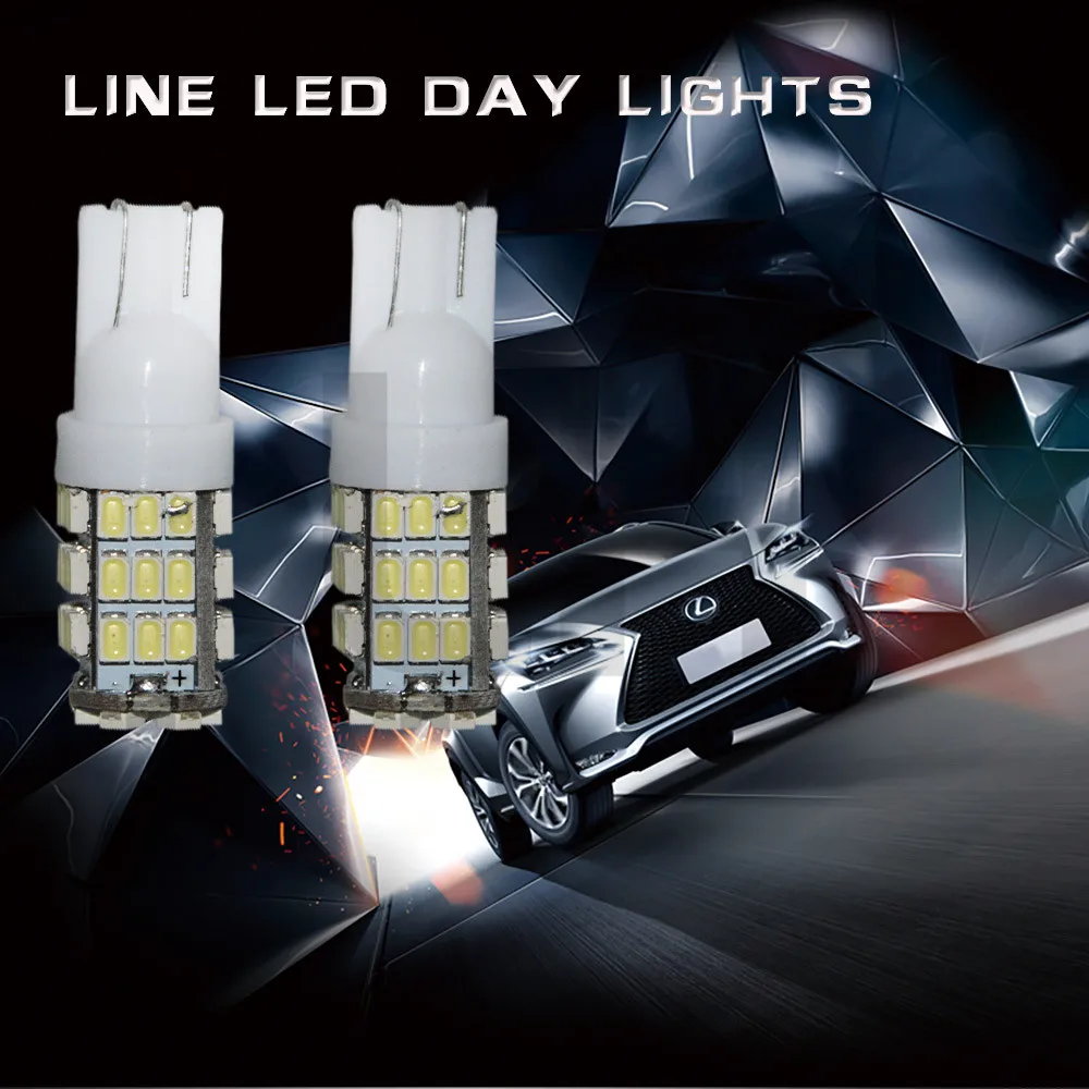 2 шт. супер яркий Автомобильный светодиодный T10 42 Smd Led 42Led холодный белый Цвет DC12V