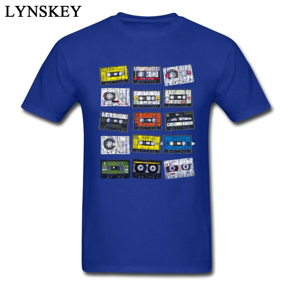 Hot Sale Casual T Shirts O-Neck 100% Cotton Fabric vintage cassettes Student Tops Tees Short Sleeve Summer Fall Casual Sweatshirts vintage cassettes blue