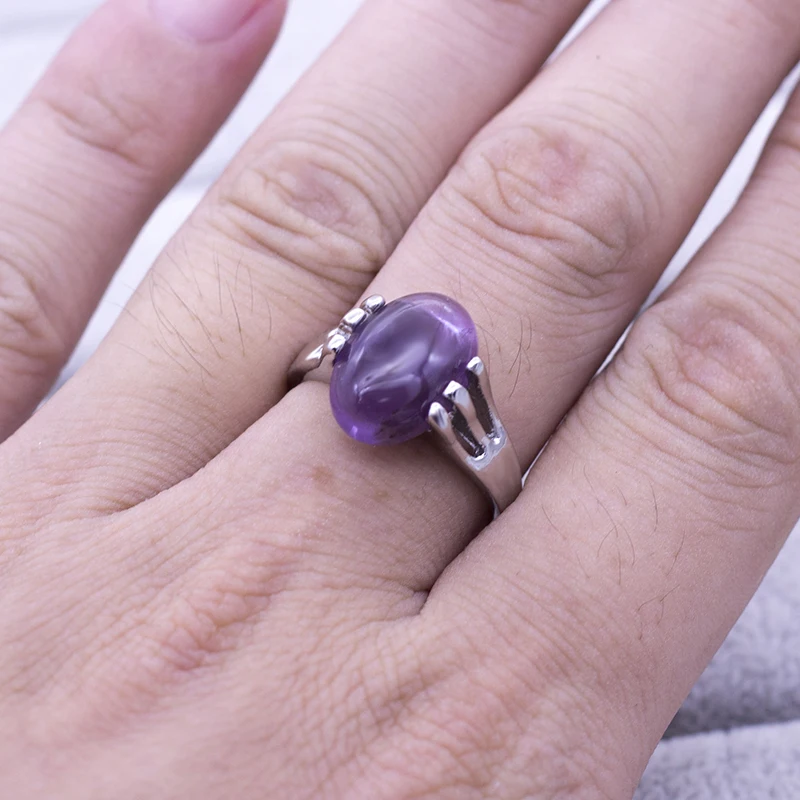 Mixed Styles Natural Purple Crystal Stone Rings 20 pcs/lot