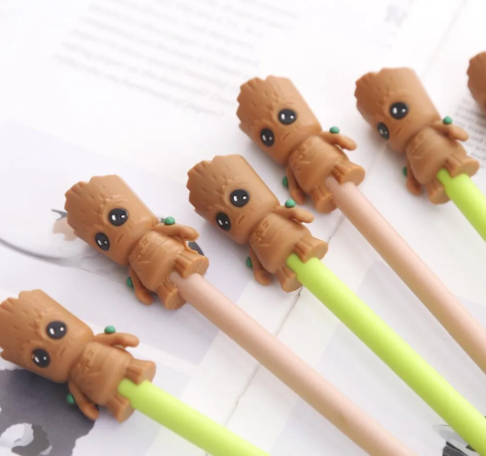 

2 pcs/lot Cartoon Grutt Gel Pen Cute 0.5mm black ink Signature Pen Escolar School Office writing Supplies Promotional Gift