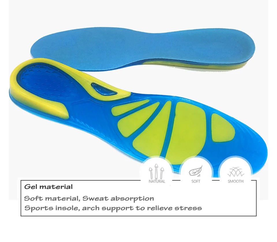 Силиконовые гелевые стельки для ухода за ногами для подошвенного фасциита силиконовая стелька под пятку для бега спортивная обувь массажные вставки для обуви демпфирующие