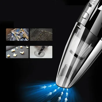 

120W High Power Rechargeable Wet Dry Portable Car Home Vacuum Cleaner Hoover Quickly absorb paper scraps stones scattered soot