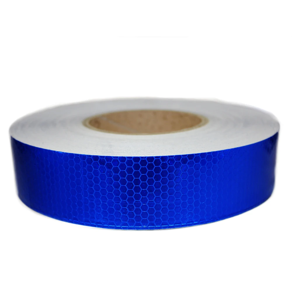 blue 4 см* 48 м/25 м автомобильные отражающие наклейки Предупреждение ющая лента светоотражающая, для грузовиков автомобильные принадлежности безопасность ночного вождения безопасная видимая наклейка - Название цвета: blue