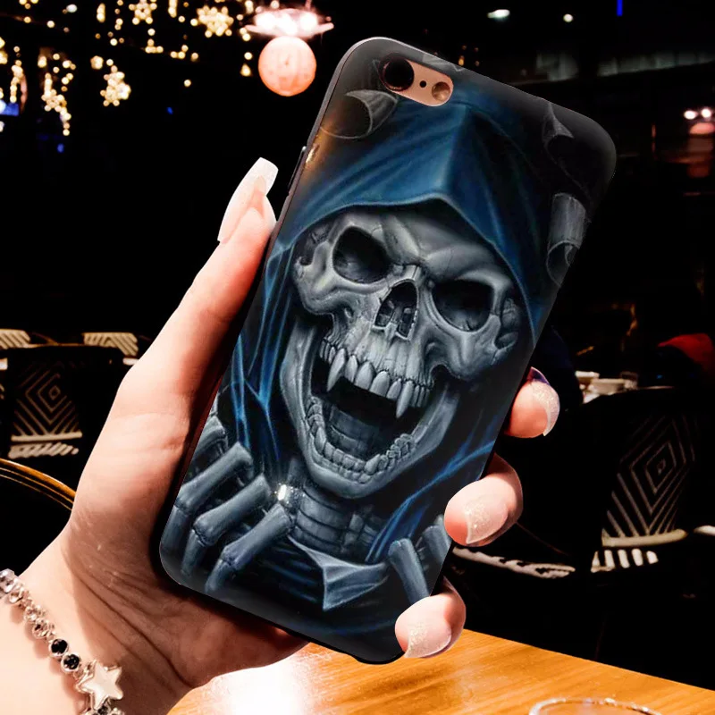 Skull Skeleton Hybrid Phone Case For iPhone