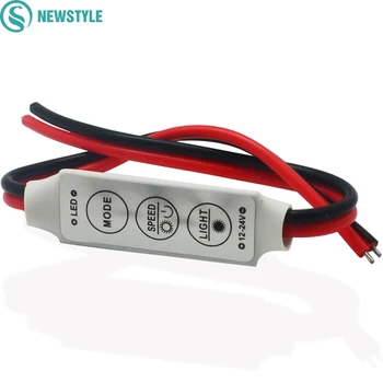 

20pcs/lot DC12V 24V 6A Mini 3 Keys Led Dimmer Controller to Control 3528 5050 5630 Single Color Strip Light Free Shipping