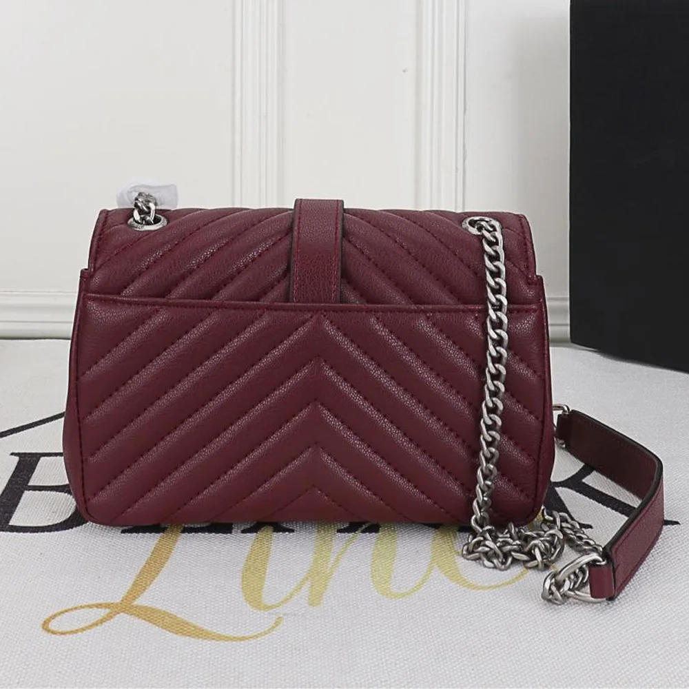 

Women Lambskin chain handbag Bag luxury Designer genuine Leather messenger bag Female shoulder bag Lady Crossbody Bag