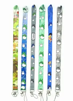 

100 Pcs Cartoon totoro Lanyard ID badge Holders Sport neck strap keychains Wholesale