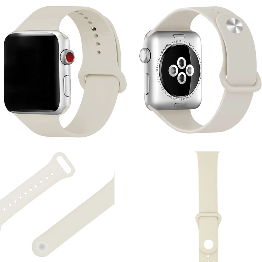 Замена силиконовый спортивный ремешок Ремешок для Apple Watch 38 мм 42 мм iWatch Маленький Горячий