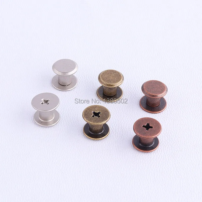 

50sets bronze copper,silver color 2 part Double Cap Round Rapid Rivet Leather craft Belt Wallet Bag Clothes Button