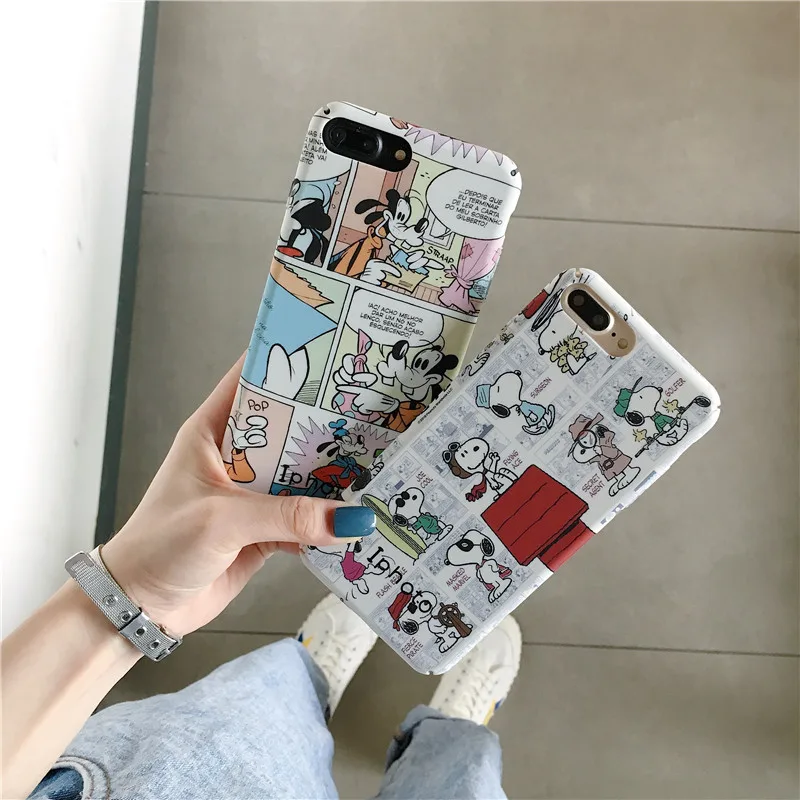 Cartoon dog Painting Matte Hard Phone Cases For iPhone X XR XS Max 8 7 6 6s Plus Starry Night Back Cover |