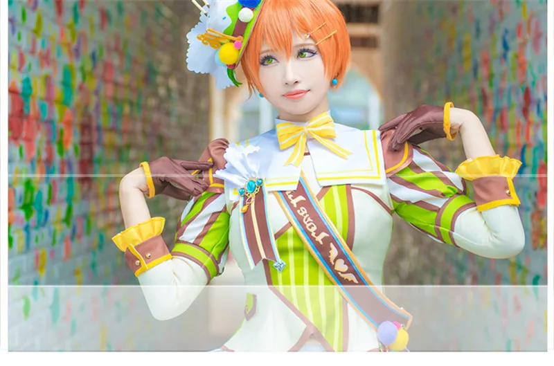 Японского аниме любить, словно Rin Hoshizora Косплэй костюм мороженое неглиже Лидер продаж красивая одежда для девочек