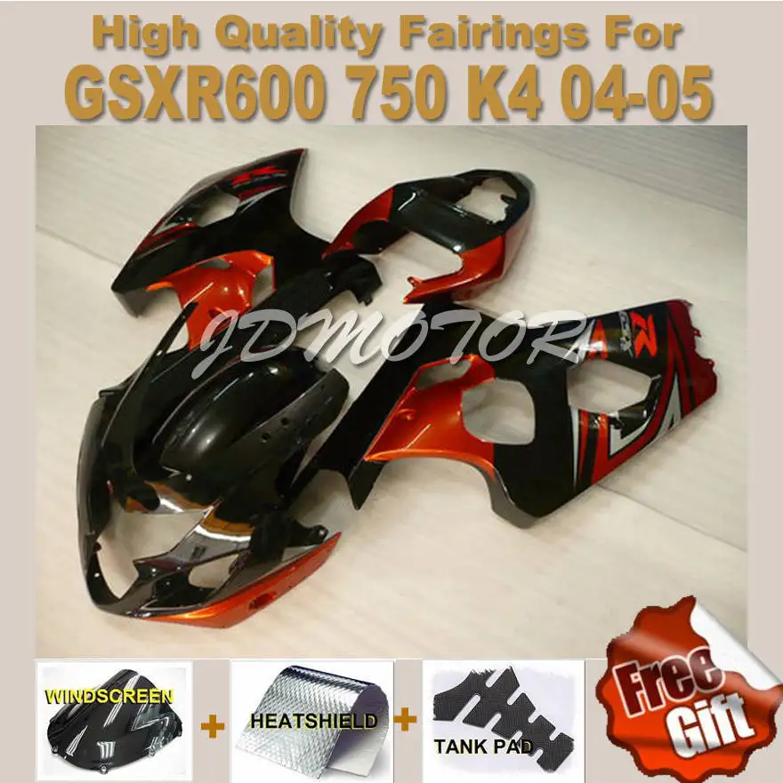 Обтекатели для Suzuki GSXR600 2005 2004 GSXR750 K5 K4 ABS 100% Фирменная новинка комплект обтекателей